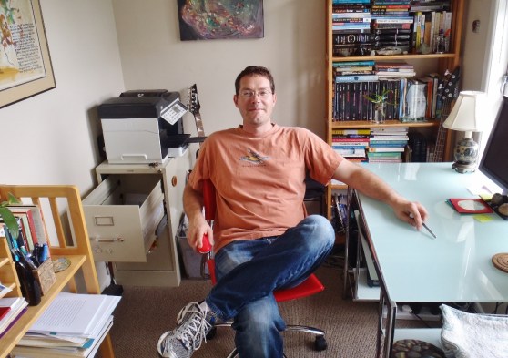 A Portrait of the Author in His Auckland Study
