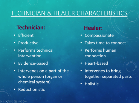 technician.healer characteristics